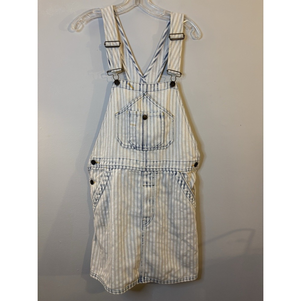 FAHERTY Blue Railroad Stripe Skirtall S Jumper